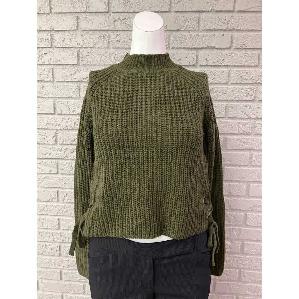 No Comment Green Chunky Cropped Sweater Size S